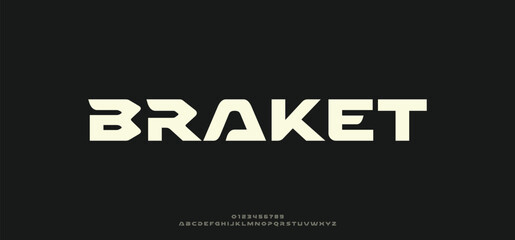 Braket lining bold capital alphabet letter logo design