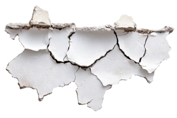 Jagged black wall crack isolated on transparent background high-resolution PNG cutout ideal for urban decay textures, architectural damage overlays, distressed design elements, and dramatic digital
