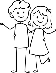 Stick Figure Couple