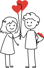 Stick Figure Couple