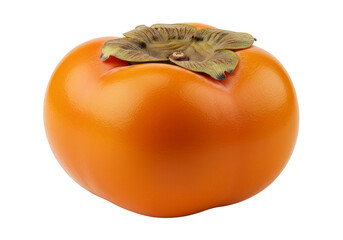 Isolated Persimmon Fruit Kaki Orange Transparent Background PNG