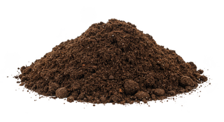 Isolated Pile of Brown Coffee Grounds Texture Aroma Ingredient