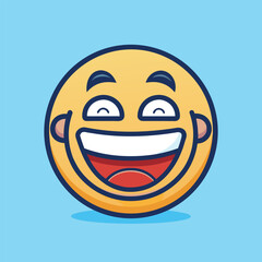 Fototapeta premium Smiley Face Emoji Icon Set – Happy, Sad, and Emotional Expression Symbols