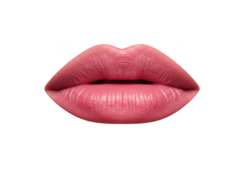 Isolated Mouth Illustration Pink Lips Glossy Sensual Beauty Cosmetics
