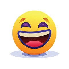 Fototapeta premium Smiley Face Emoji Icon Set – Happy, Sad, and Emotional Expression Symbols