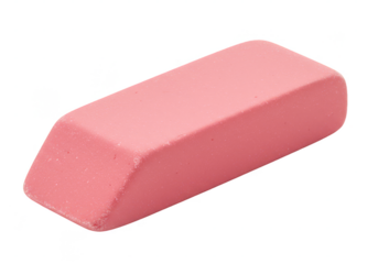 Isolated Pink Eraser School Object on Transparent Background PNG
