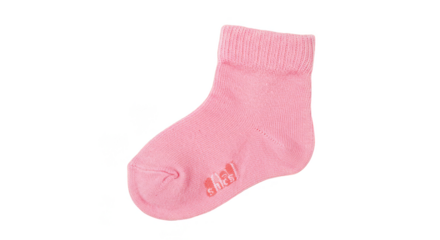 Isolated Pink Woolen Sock For Winter Transparent Background