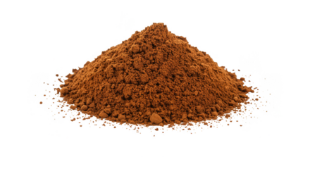 Isolated Pile of Brown Coffee Powder Aroma and Instant Energy