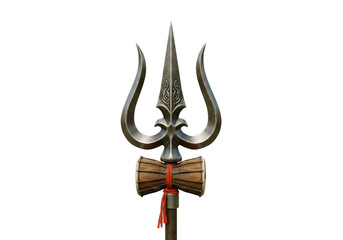 Isolated Shiva Trident Weapon Hinduism Symbol Illustration with Transparent Background