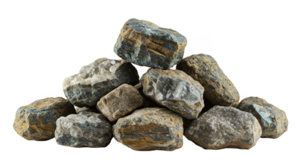 Isolated Pile Rocks Stones Stacked Cobblestone Rough Textured Backdrop