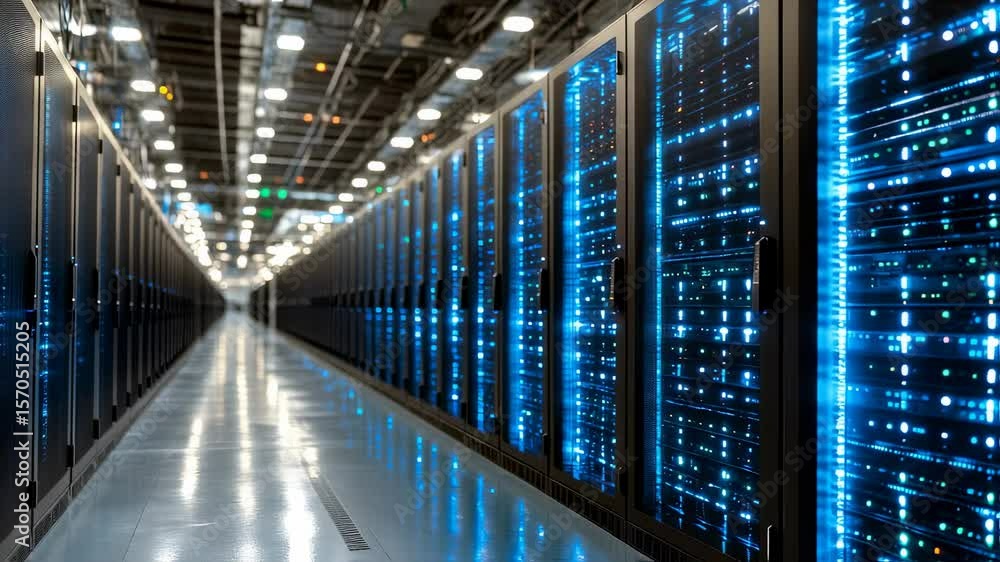 Poster data center infrastructure: servers and technology in a modern computing environment