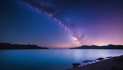 Majestic Nighttime Panorama in Anime Style