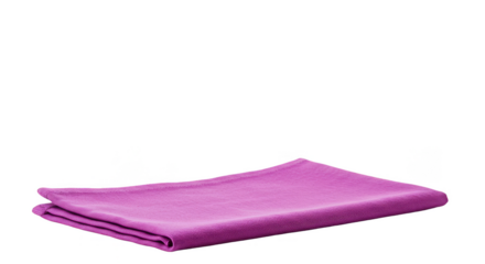 Isolated Purple Terrycloth Towel Folded with a Clean Soft Fabric