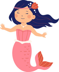 Happy Mermaid Kid

