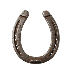 Isolated Horseshoe Luck Symbol of Metal Horse Antique Design