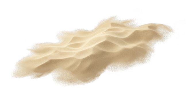 Isolated Sand Pile Texture Transparent Background for Beach Design