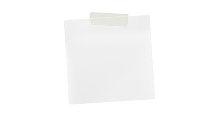Isolated Sticky Note With Tape Adhesive and Transparent Background