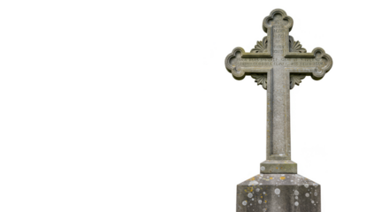 Isolated Stone Cross Faith Religious Symbol Transparent Background