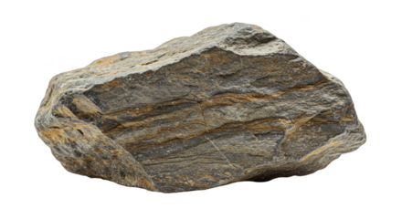 Isolated Transparent Background of Striped Rock Stone Mineral