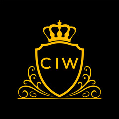 Dynamic Tech Logo Design with CIW Letters and Abstract Motion Elements – Modern Business Identity. CIW Letter logo.
