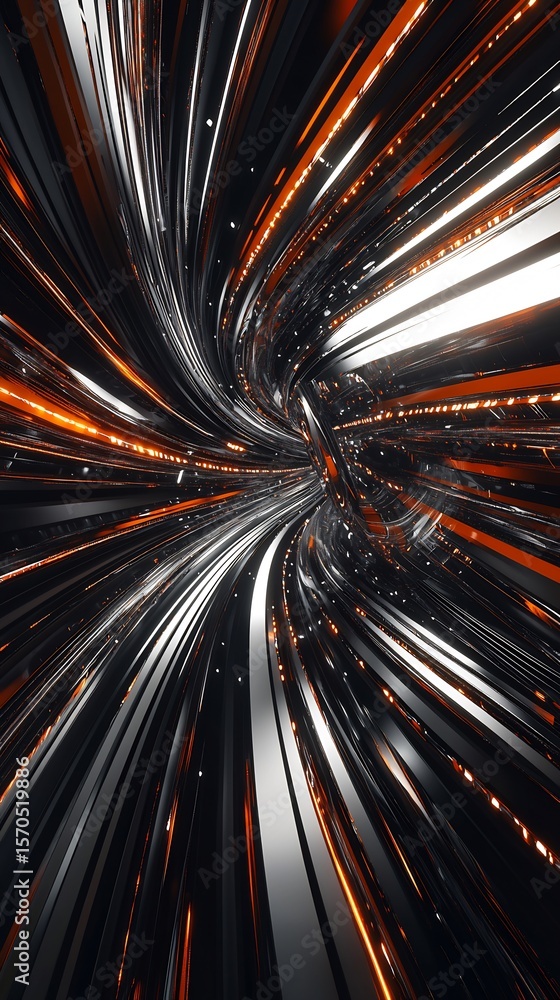 Poster abstract light trails: dynamic movement and modern visual excitement design