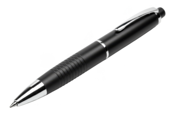 Isolated Pen Writing Tool Office Equipment Design on Transparent