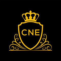 Dynamic Tech Logo Design with CNE Letters and Abstract Motion Elements &ndash; Modern Business Identity. CNE Letter logo.
