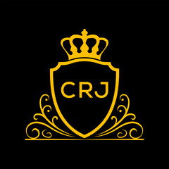 Dynamic Tech Logo Design with CRJ Letters and Abstract Motion Elements – Modern Business Identity. CRJ Letter logo.
