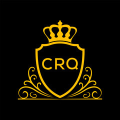 Dynamic Tech Logo Design with CRQ Letters and Abstract Motion Elements – Modern Business Identity. CRQ Letter logo.
