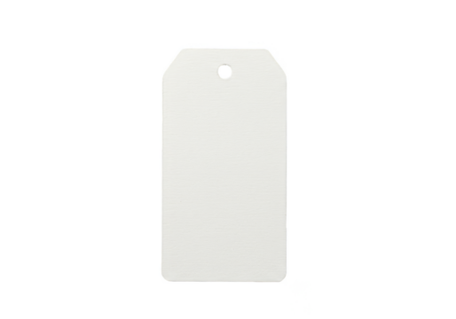 Isolated White Tag Cardboard Price with Paper Retail Merchandise