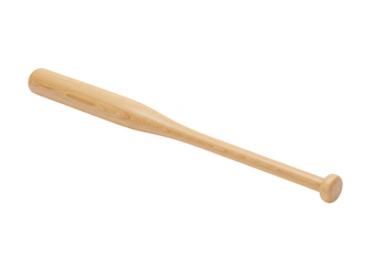 Isolated Wooden Baseball Bat for Sport Equipment on Transparent BG