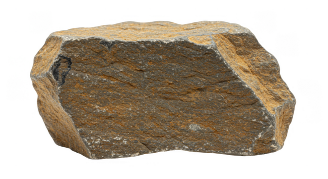 Isolated Rock Mineral Detailed Rough Stone Element Natural Solid