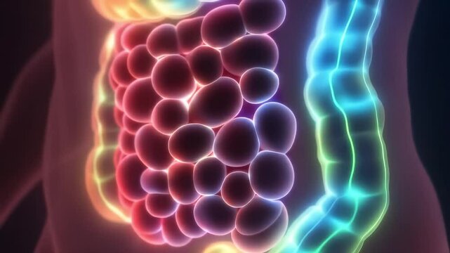 Human Digestive System Anatomy Animated 3D Model Intestines and Gut