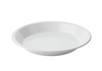 Isolated White Plate Dinnerware Clean Round Tableware Food Ceramic