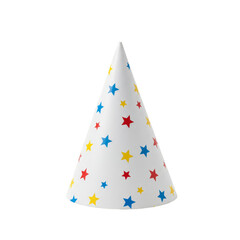 Party Hat Illustration Fun Cone with Stars Celebration Decoration
