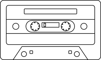 Cassette Line Art