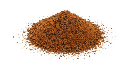 Pile Of Instant Coffee Powder Isolated Transparent Background