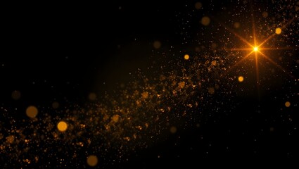 Sparkling Gold Stars and Dust Particles | 4K Elegant Abstract Motion Background

