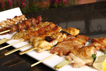 food, japanese cuisine, delicious, skewers