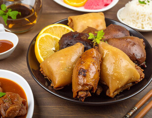 roasted chicken with potatoes