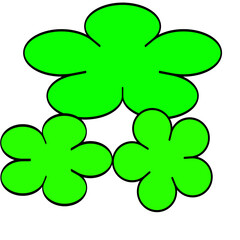Fototapeta premium Lime green floral abstrack 
