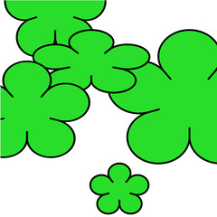 Lime green floral abstrack 