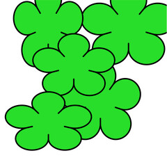 Lime green floral abstrack 