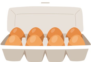 Eggs in Box Illustration

