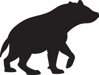 Bear Silhouette Vector Icon Design for Wildlife, Nature, and Adventure Graphics