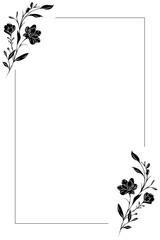 Floral Border frame design concept of flowers and leaves isolated on white background - vector illustration