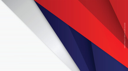 modern abstract background blue, white and red silver color