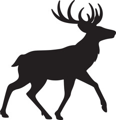 Deer Silhouette Vector Icon Design for Nature, Wildlife, and Hunting Themes