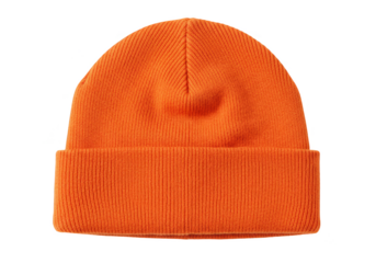Orange Beanie Hat Knitted Winter Apparel Fashion Warm Background
