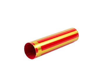 Red and Gold Confetti Popper PNG Image Celebration Background